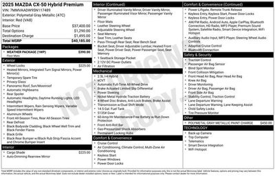 2025 Mazda Mazda CX-50 Hybrid Premium