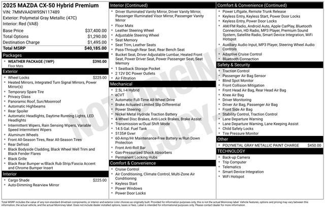 2025 Mazda Mazda CX-50 Hybrid Premium