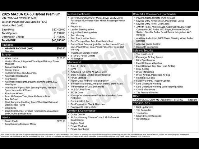 2025 Mazda Mazda CX-50 Hybrid Premium